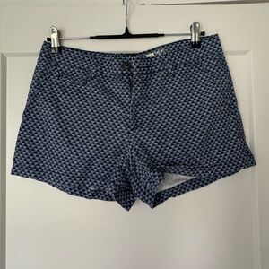 GAP Navy Geometric Women's Denim Jean Shorts Size 6